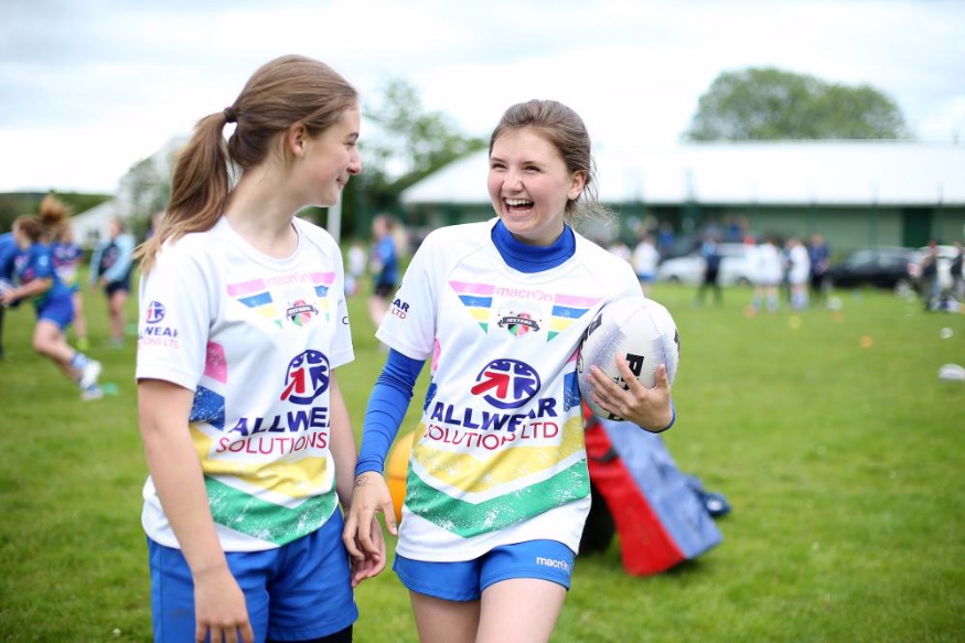 Fun and friendship at Welsh female rugby hubs
